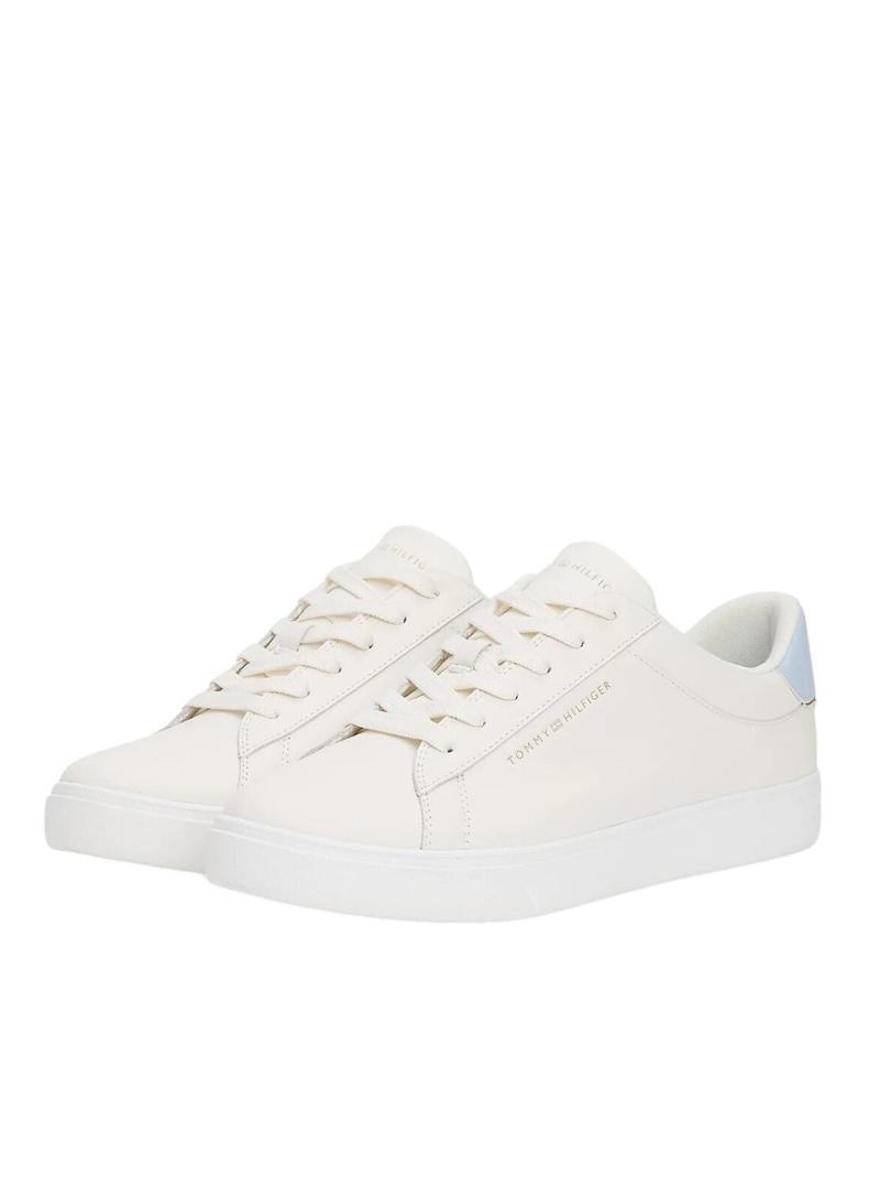 Sapatilhas Tommy Hilfiger Essential Court branco para mulher.