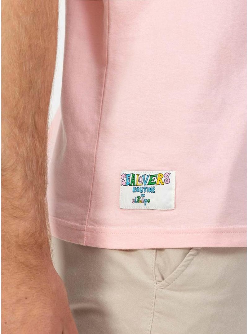 Camisa El Pulpo Café rosa para homem