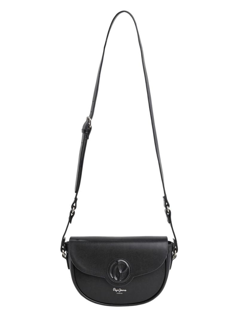 Bolsa Pepe Jeans Crisha Limited preta para mulher.