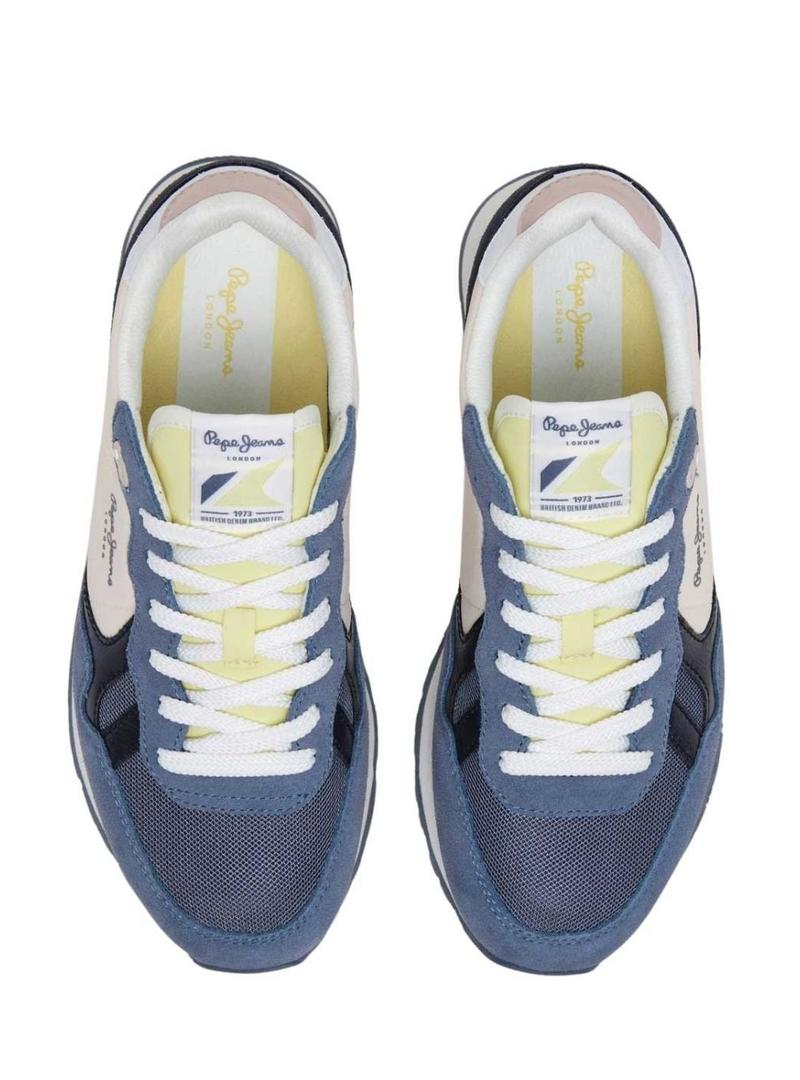 Tênis Pepe Jeans Brit Camp azul para mulher.