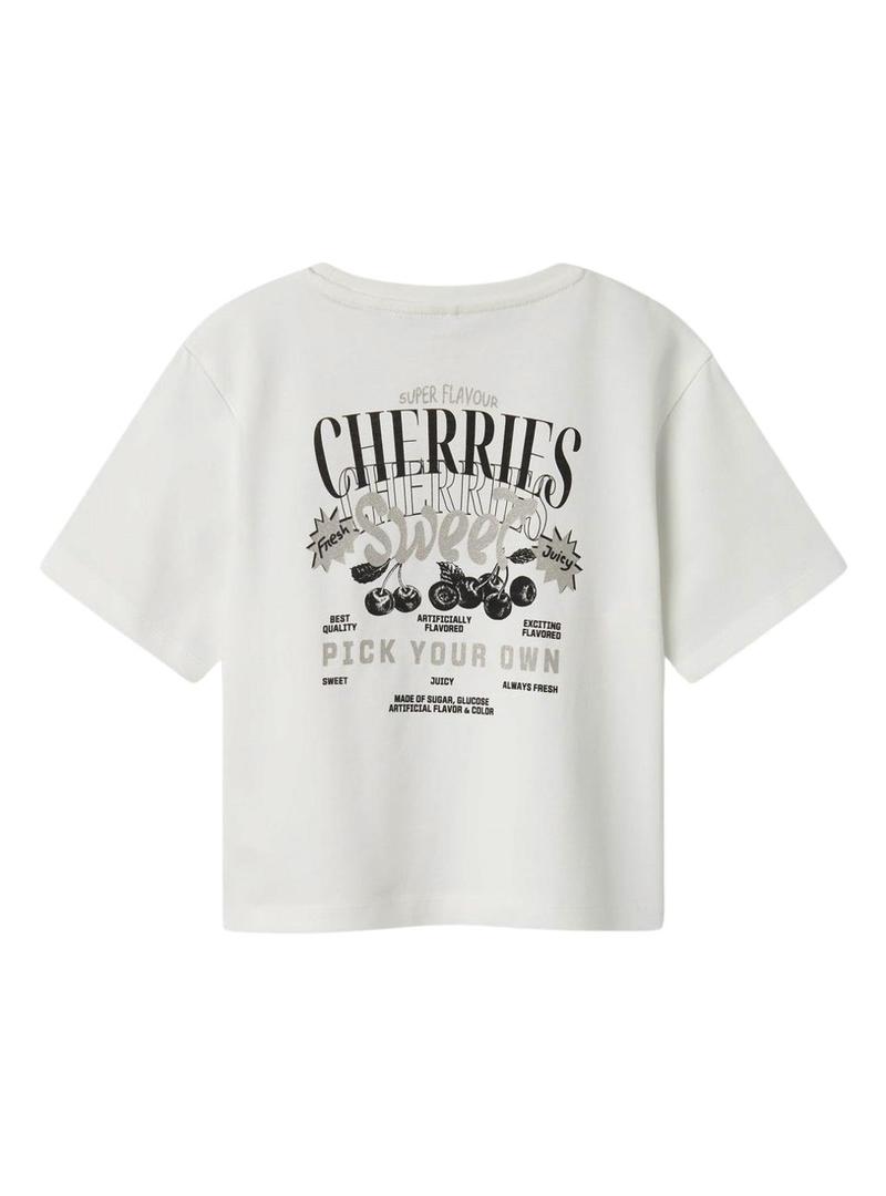 Camisa Name It Bapol branca para menina.