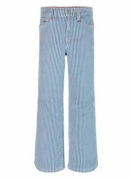 Calça listrada azul Tommy Hilfiger Mabel para meninas