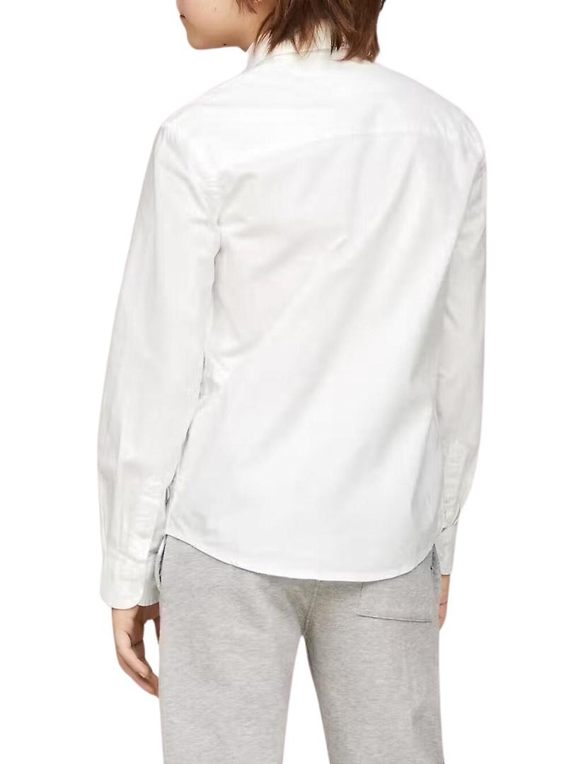 Camisa Tommy Hilfiger Strech Oxford branca.