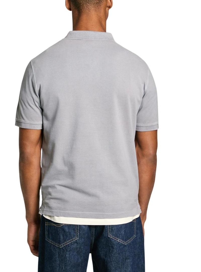 Camisa Polo Pepe Jeans New Oliver cinza para homem