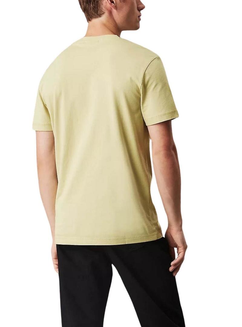 Camiseta Calvin Klein Monologo verde para homem.