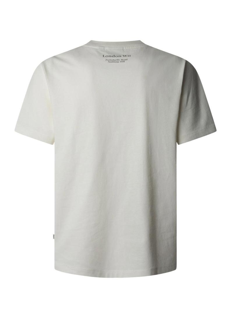 Camiseta Pepe Jeans Pierce branca para homem.