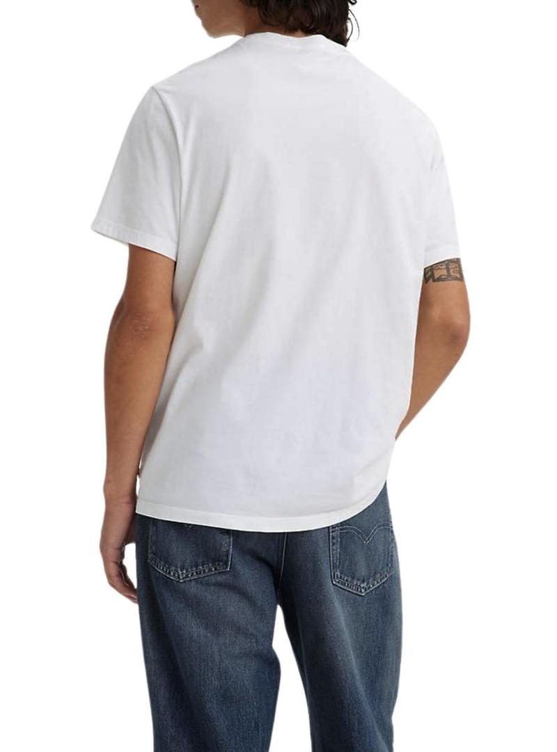 Camiseta Levis Graphic branca para homem.