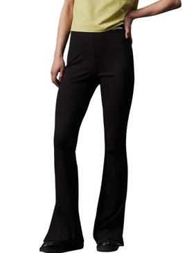 Calças justas Calvin Klein Jeans Milano preto para mulher