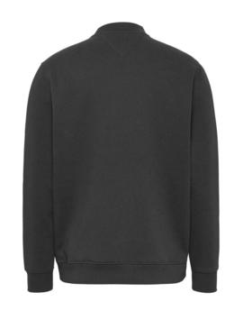 Moletom Tommy Jeans Linear preto para homem.