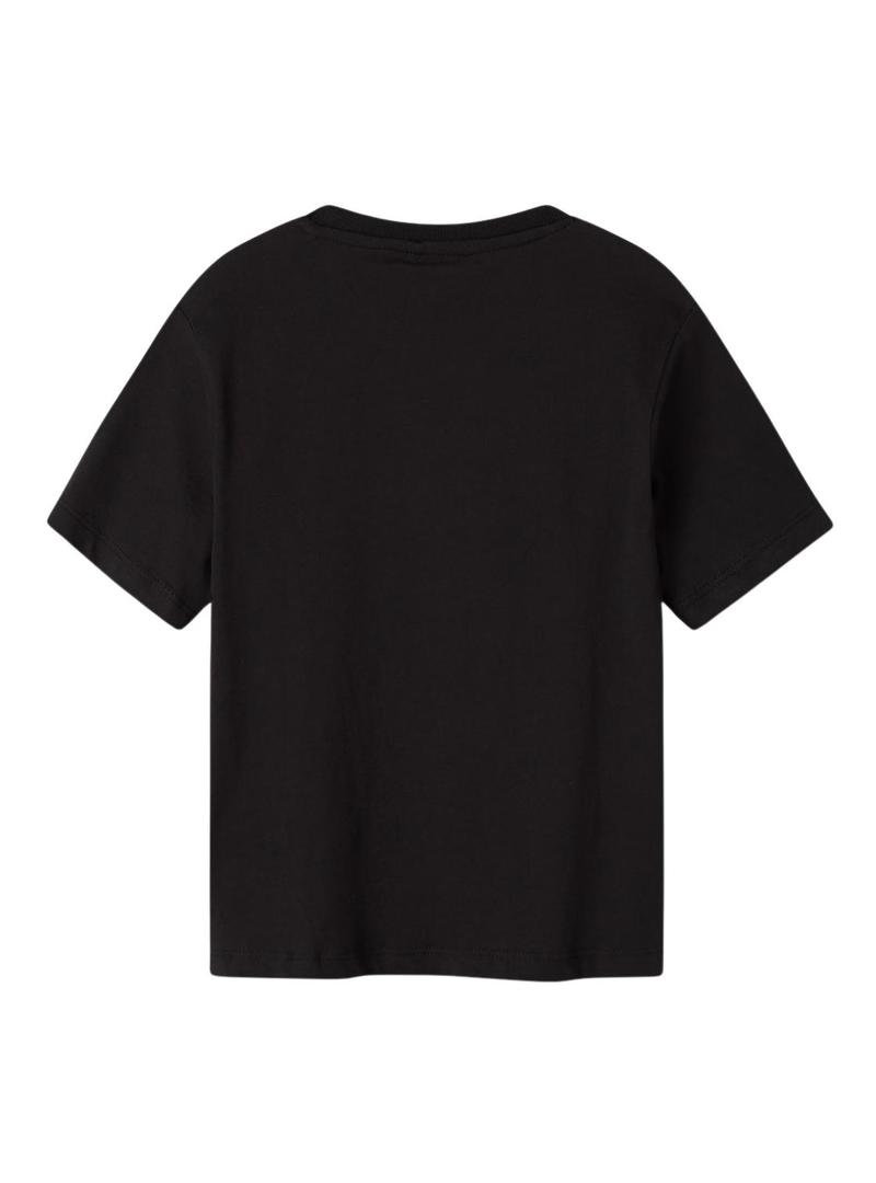 Camiseta Name It Beinir preta para menino.
