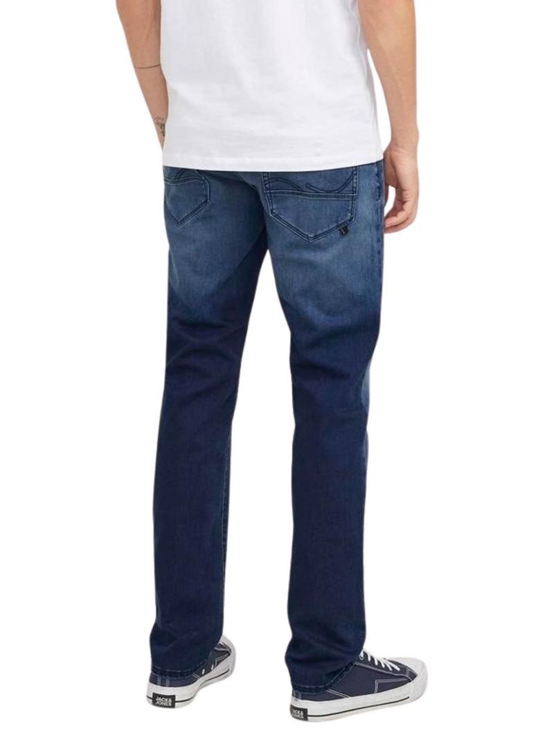 Calça de ganga Jack and Jones Mike denim escuro para homem.