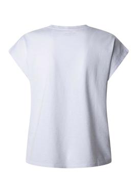 Camiseta Pepe Jeans Roalie branca para mulher.