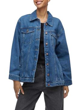 Casaco Vila Mey azul para mulher.