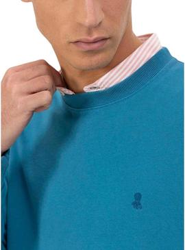 Moletom El Pulpo azul safira para homens