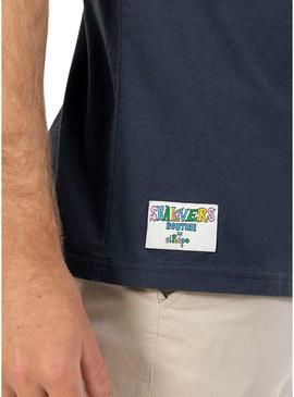 Camiseta El Pulpo The Artist azul marinho para homem.