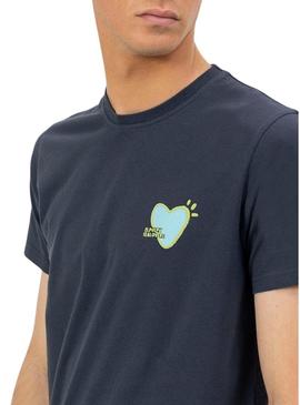 Camiseta El Pulpo The Artist azul marinho para homem.