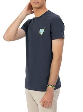 Camiseta El Pulpo The Artist azul marinho para homem.