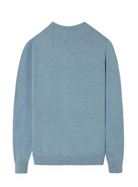 Camisola Silbon básica azul para homem.