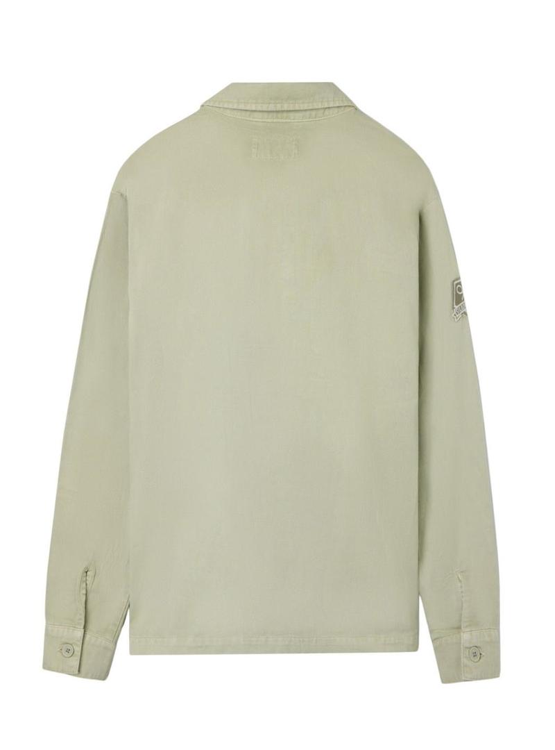 Camisa sobreposta Silbon verde para homem