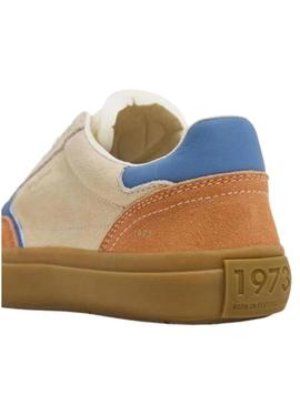 Sapatilhas Pepe Jeans Travis City bege para mulher.