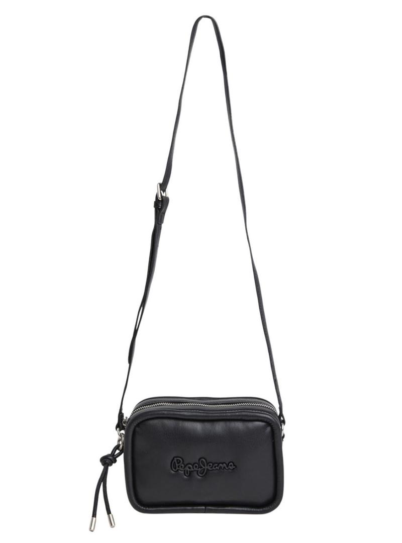 Bolsa Pepe Jeans Brianae Softy preta para mulher.