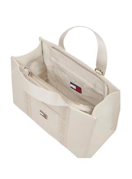 Bolsa Tommy Jeans Daily Elevated bege para mulheres