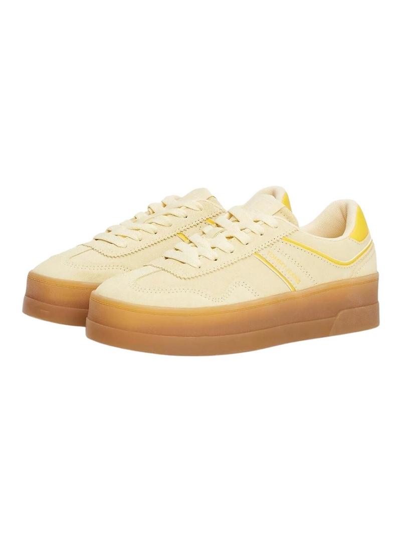 Sapatilhas Tommy Jeans The Greenwich Platform amarelo para mulher.