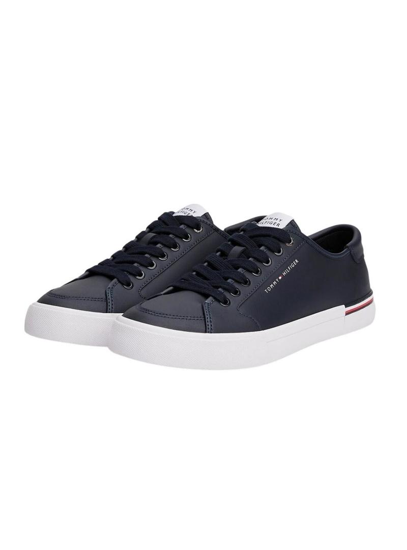 Sapatilhas Tommy Hilfiger Core Corporate azul-marinho para homem.