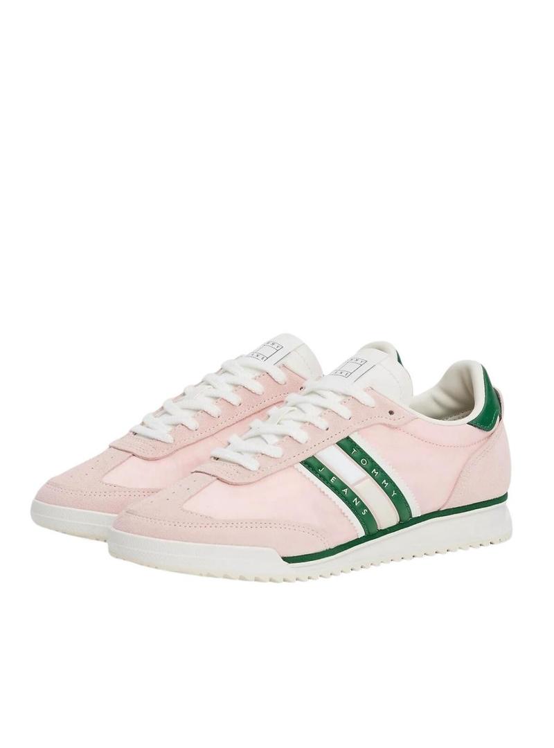 Sapatilhas Tommy Jeans Retro Runner rosa para mulher