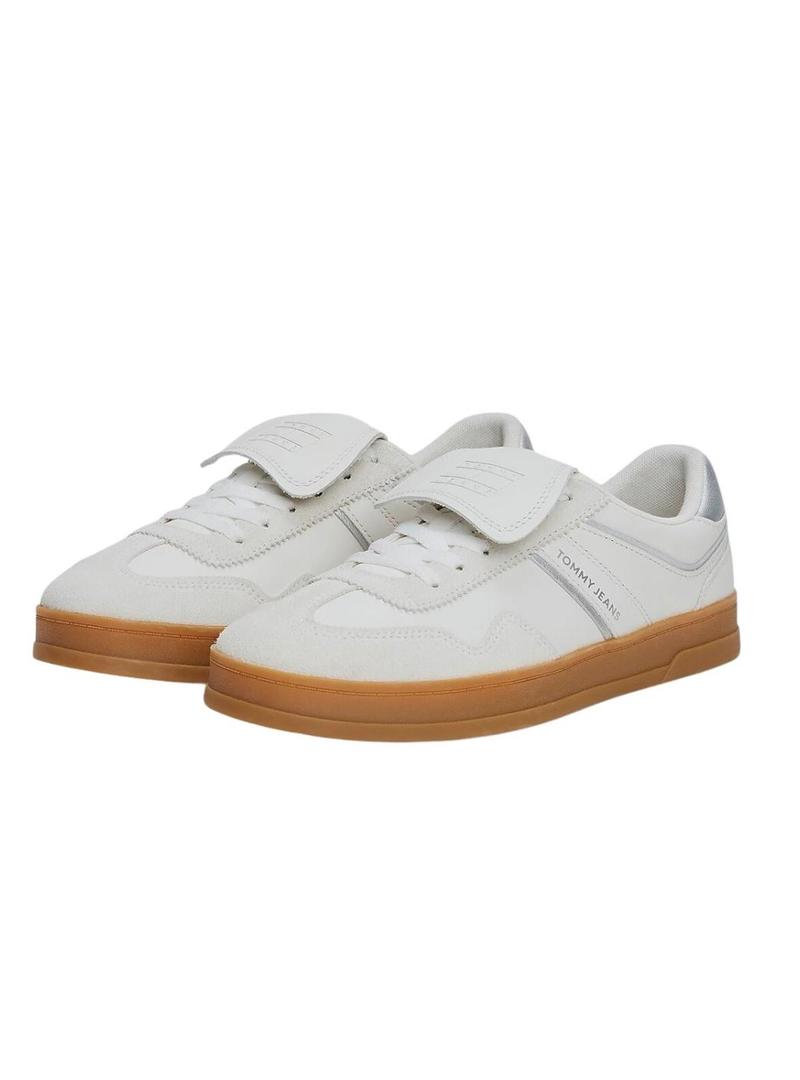 Sapatilhas Tommy Jeans The Greenwich Flag branco para mulher.