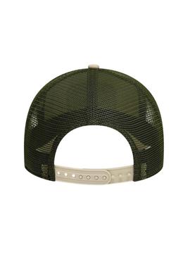 Boné New Era Trucker Patch bege para homens.