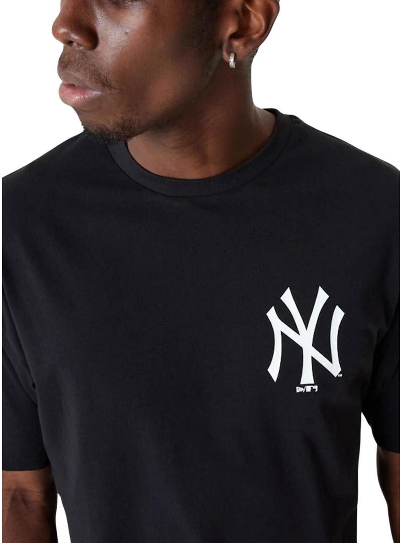Camiseta New Era Neyyan preta para homem.