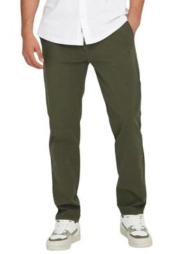 Calça Only and Sons Free verde para homem