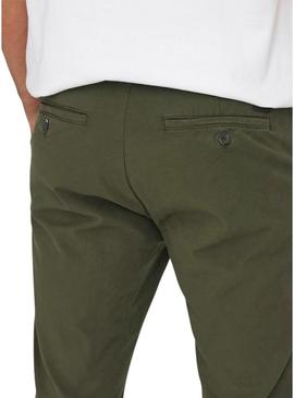 Calça Only and Sons Free verde para homem