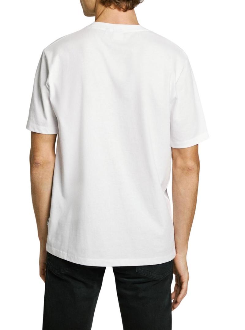 Camisa Pepe Jeans Contrast Connor branca para homem.