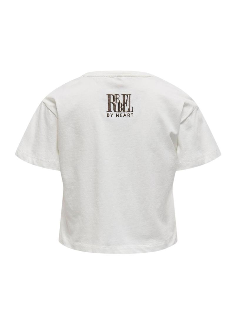 Camisola Only Gleona branca para menina.