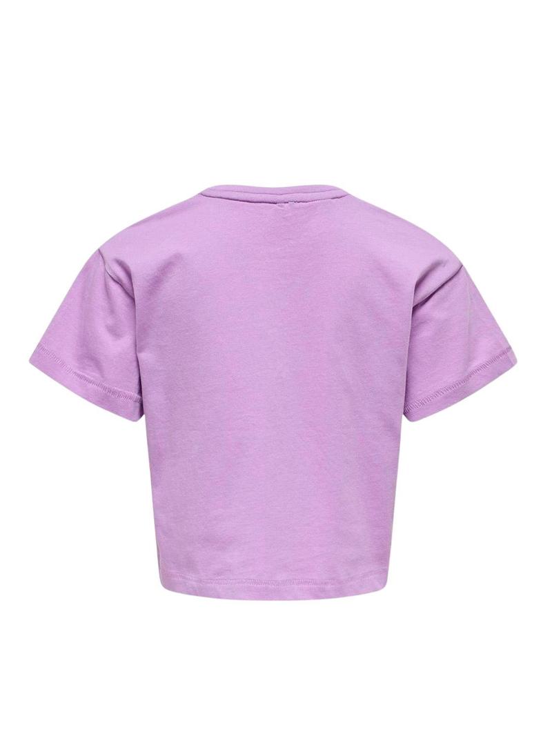 Camiseta Only Kids Gleona rosa para menina