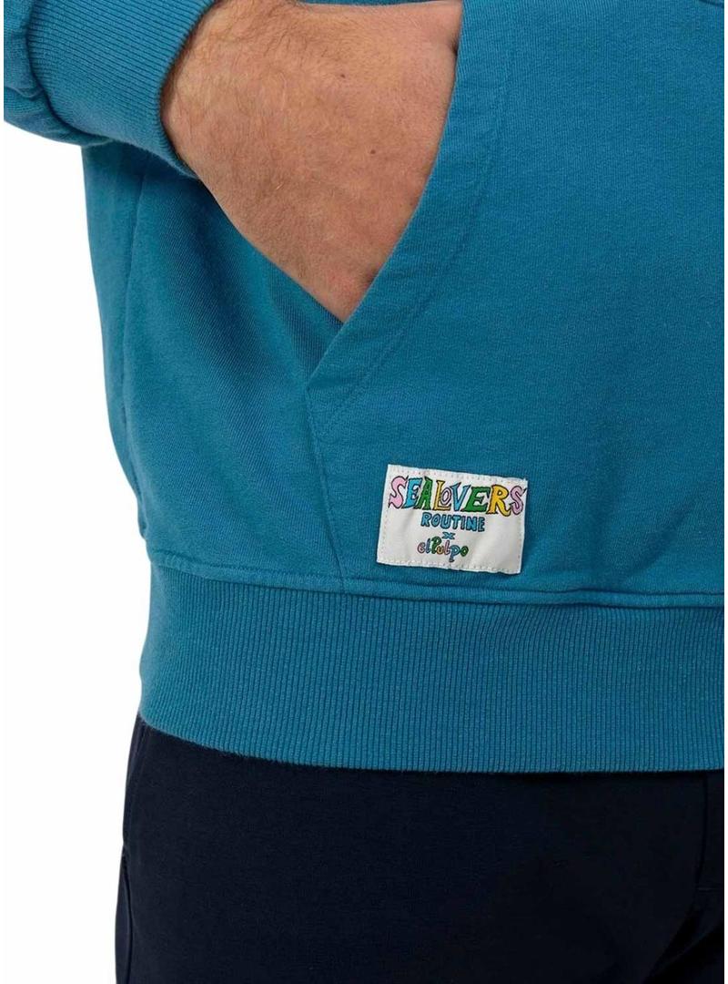 Moletom El Pulpo Sealovers azul safira para homem.