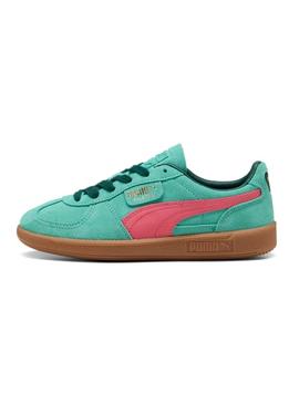 Sapatilhas Puma Palermo turquesa para mulher.