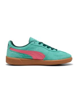 Sapatilhas Puma Palermo turquesa para mulher.