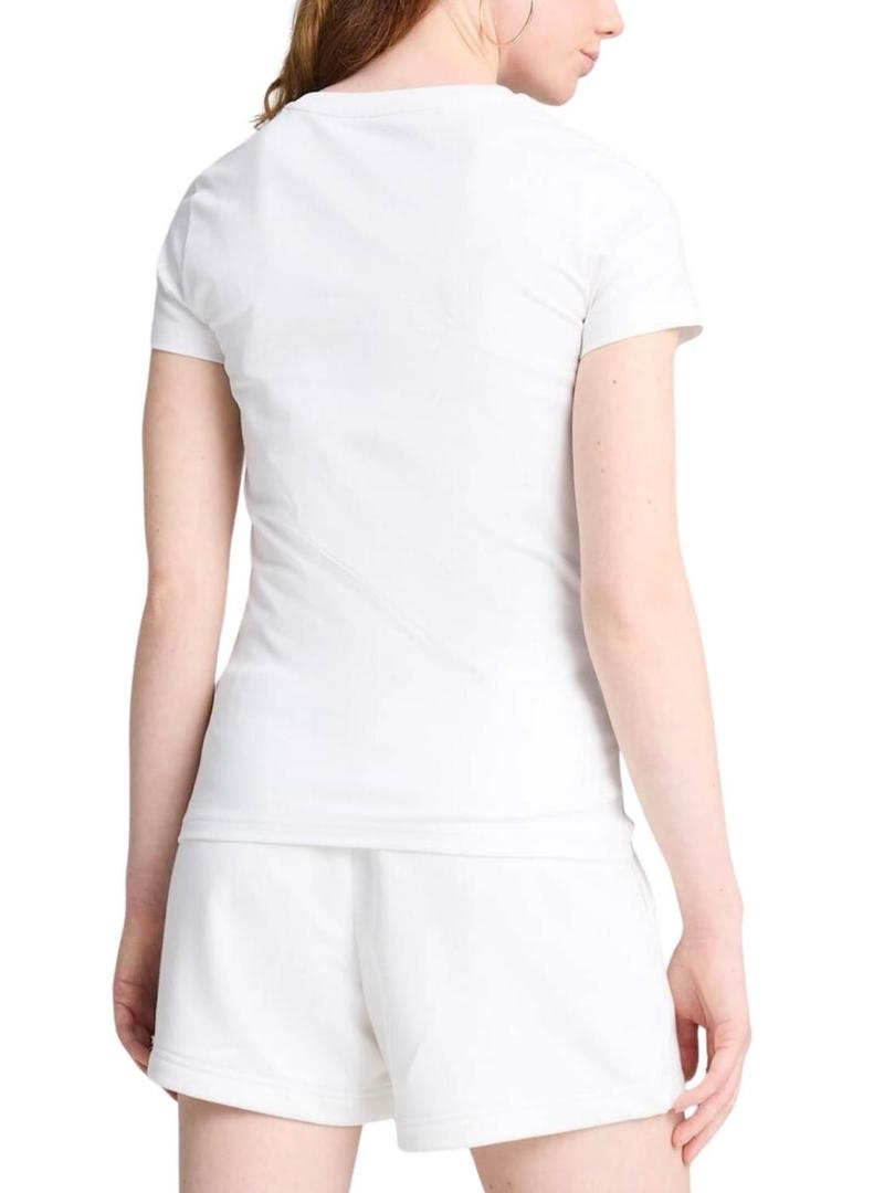 Camiseta Puma slim fit branca para mulher.