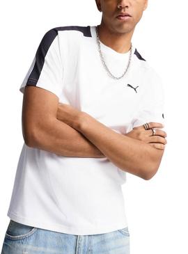 Camiseta Puma T7 branca para homem.