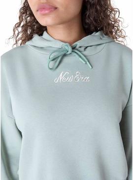 Moletom New Era Script azul turquesa para mulher