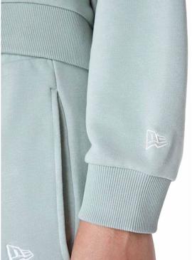 Moletom New Era Script azul turquesa para mulher