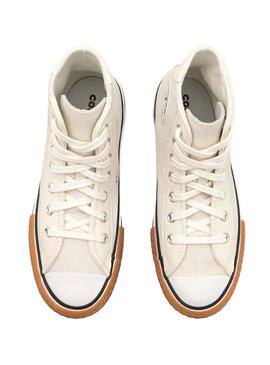 Tênis Converse Chuck Taylor All Star Eva Lift bege para mulheres