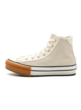 Tênis Converse Chuck Taylor All Star Eva Lift bege para mulheres
