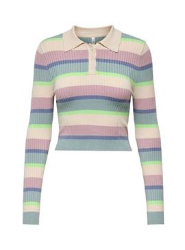 Polo Only Karol bege para mulher