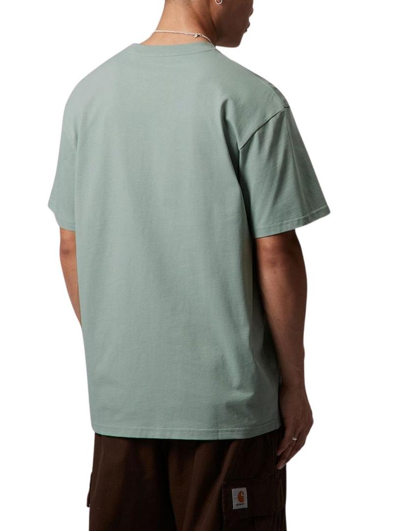 Camiseta Carhartt Chase verde para homem.
