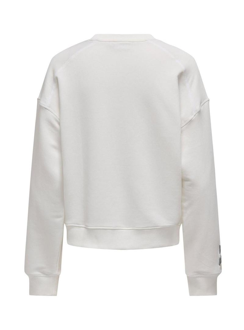 Moletom Only Abigail bege para mulher