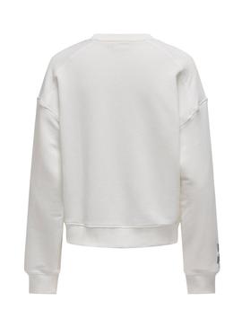 Moletom Only Abigail bege para mulher